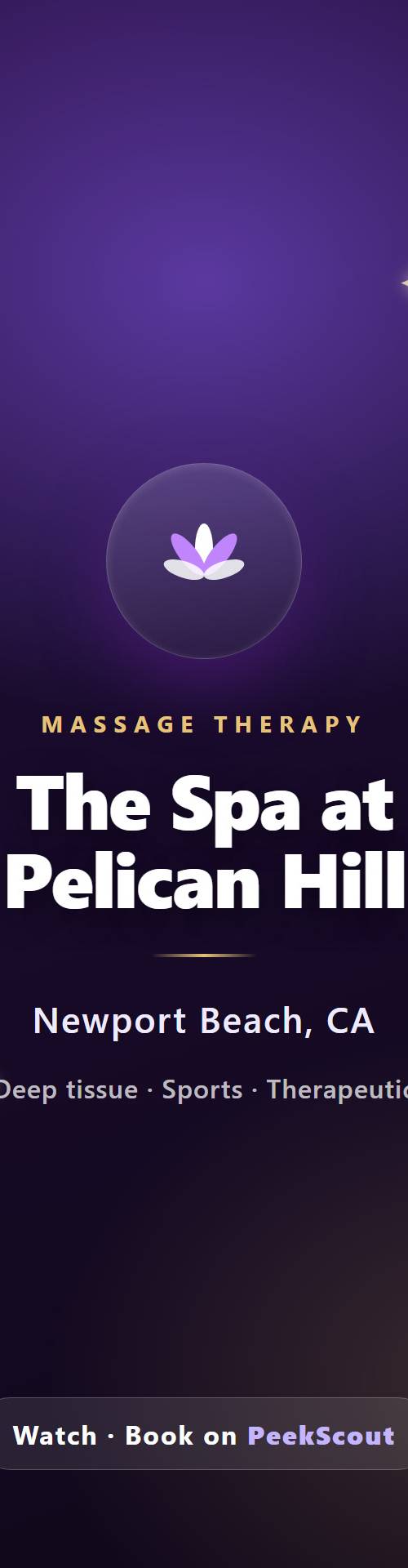 The Spa At Pelican Hill — Massage in Newport Beach